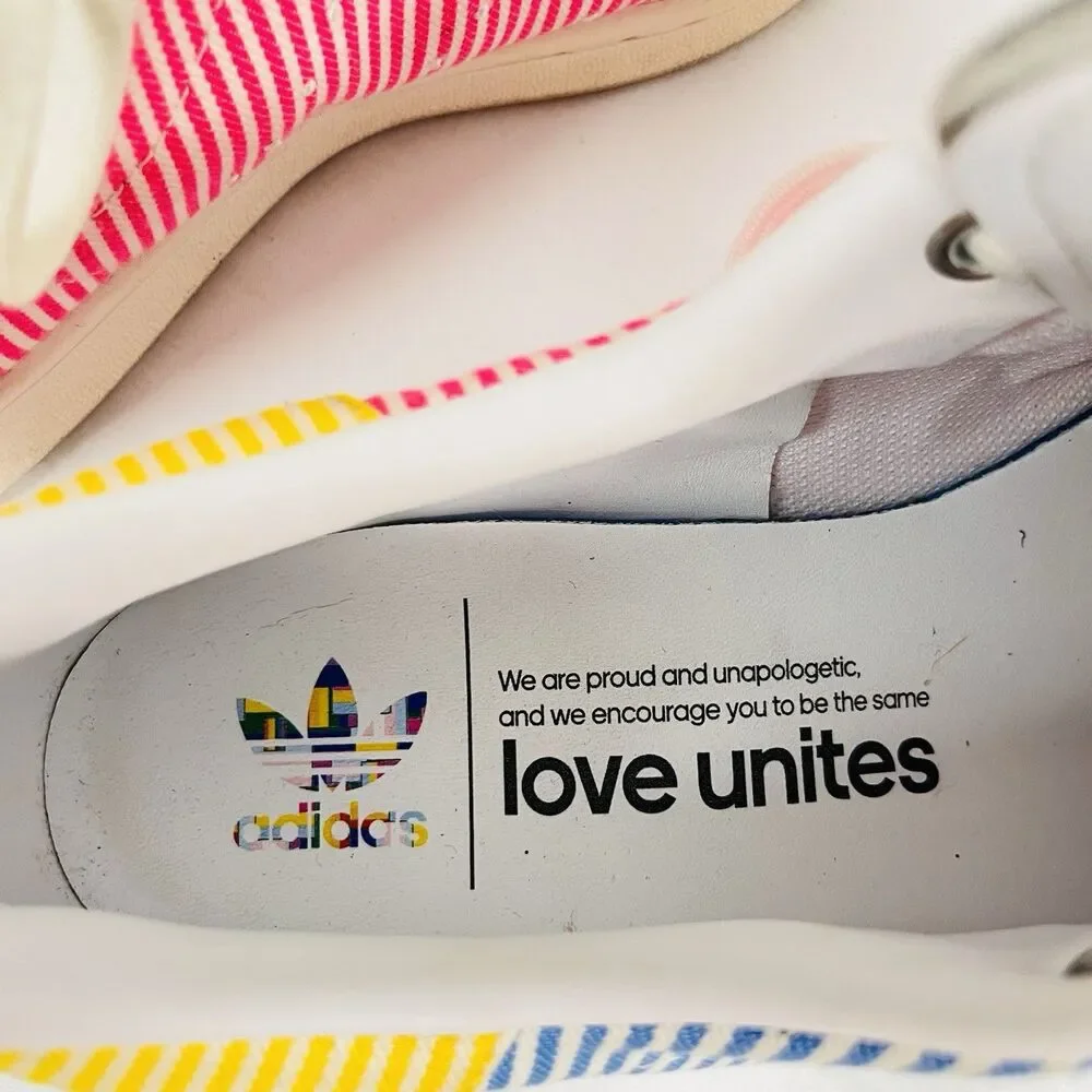 adidas Stan Smith Love Unites Pride Sneakers Men’s 8.5 FY9021 2020